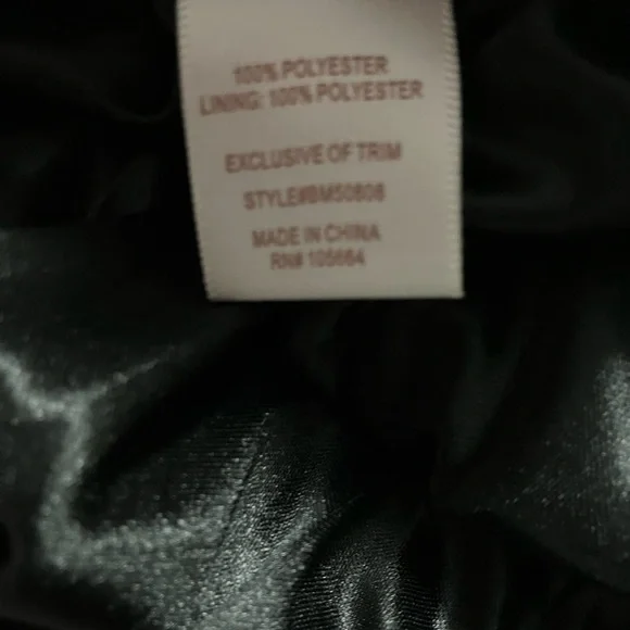 Badgley Mischka Red and Black Blouse with Geometric Pattern - Picture 5 of 7